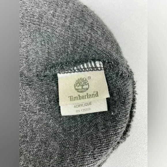 TIMBERLAND Unisex One Size Grey Knit Beanie Fold Over Outdoor Gorpcore Classic - Picture 8 of 10